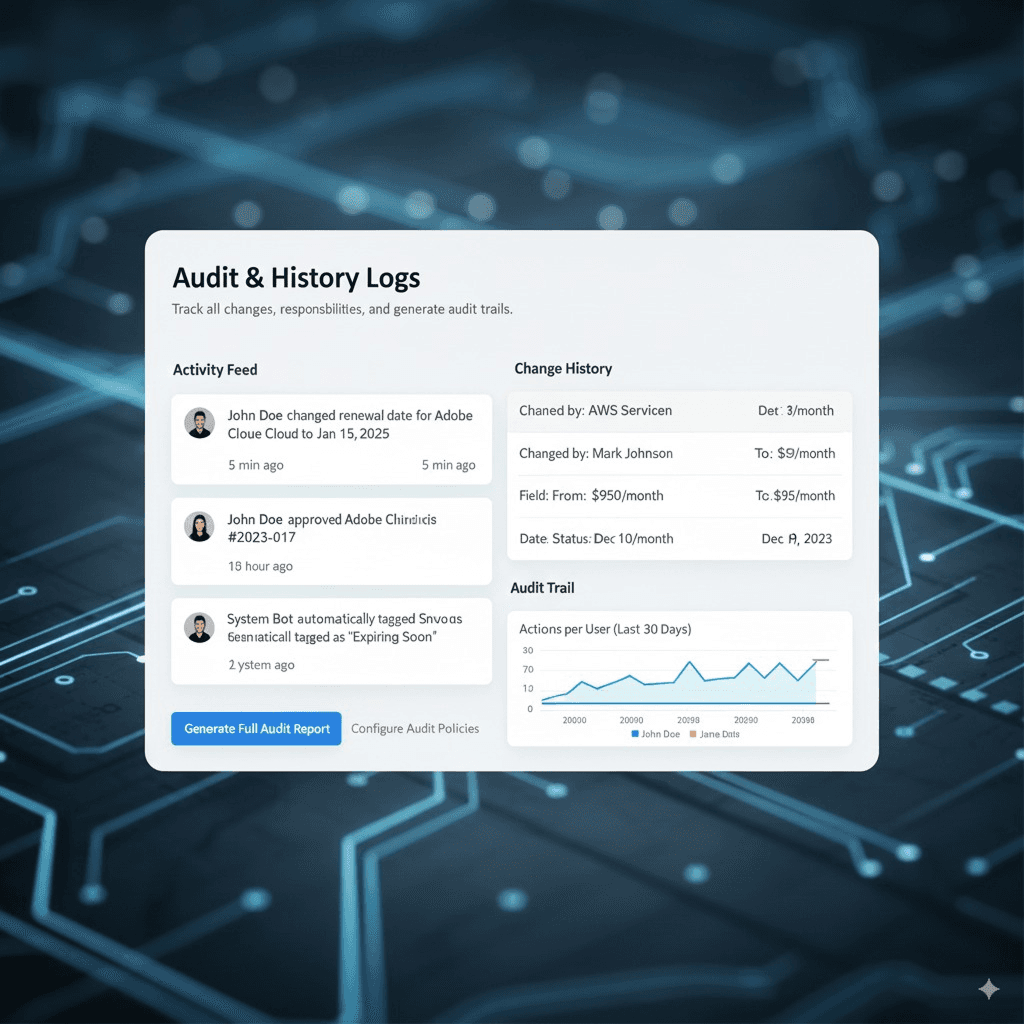 Ícone de log e auditoria