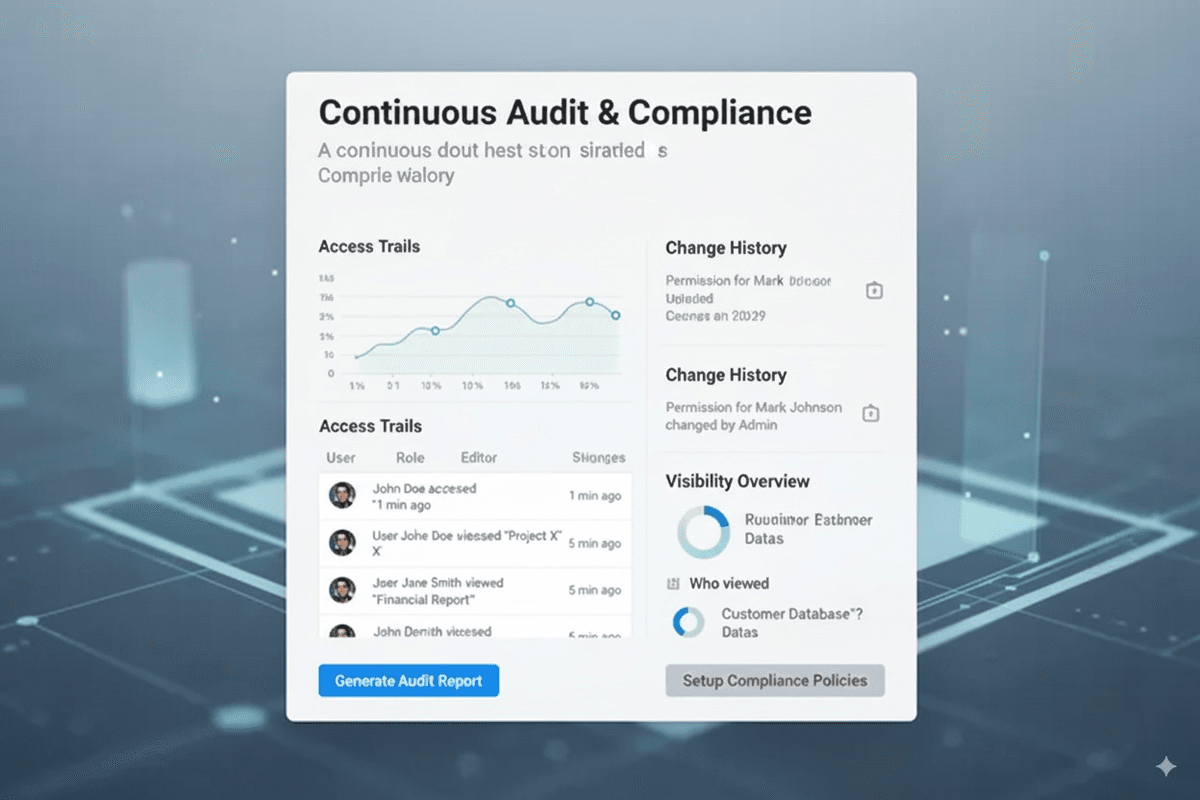 Gráfico de auditoria e conformidade